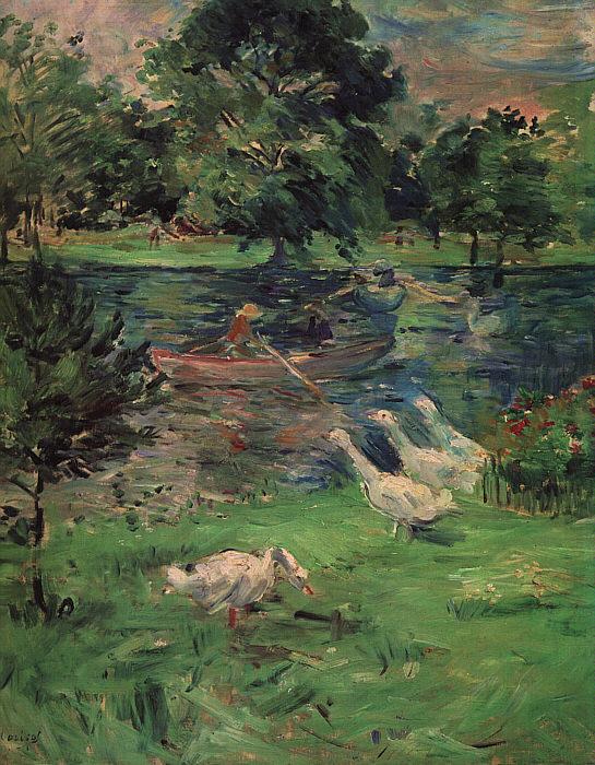 Berthe Morisot Girl in a Boat with Geese Germany oil painting art
